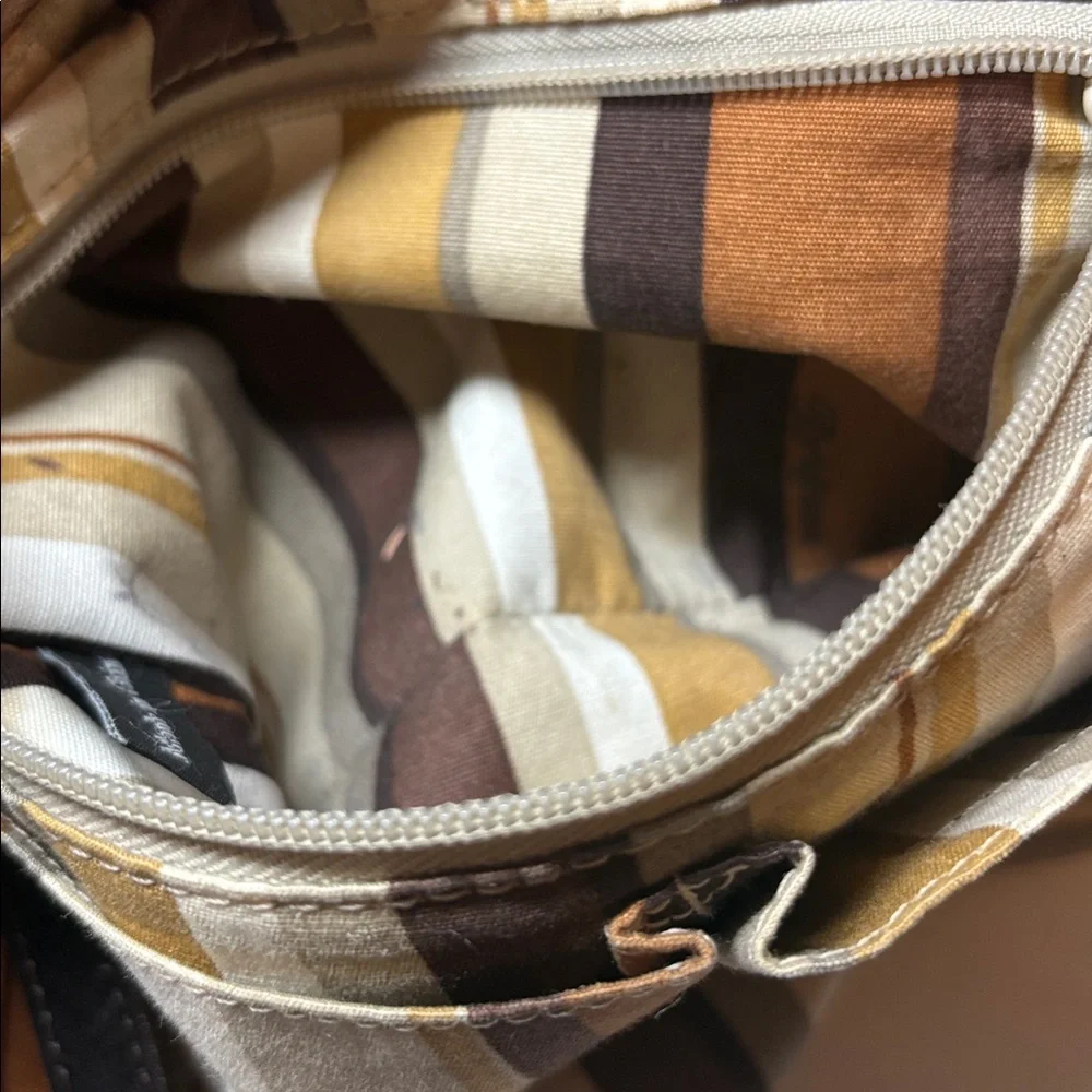 Brighton Gold Metallic Textured Leather Shoulder Bag